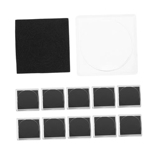 25 cajas transparentes cuadradas para monedas, kit organizador miniatura 1