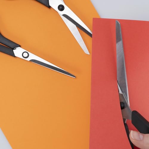 Ideen mit Herz Softgrip-Scheren aus Edelstahl | 3 Stück: 24,5 cm, 20 cm und 17 cm | Scheren-Set für Zuhause, Haushalt, Handwerk, Schule, Basteln und Büro