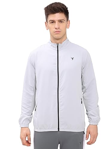 Image of TECHNOSPORT Men's Solid Polyester Techno Lite Jacket With SPF50+ And Microbial Properties