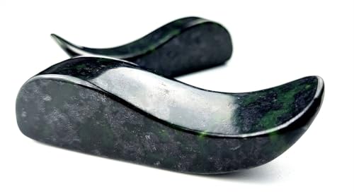 JadeStyle Jewelry Ink Serenity Sculpture Scraping and Massage Tool, 100% Natural Taiwan Black Jade, Handmade Cultural Industries, Birthday Gift, Christmas Holiday Gift