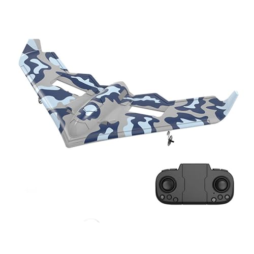 XMFLFH Outdoor Fixed Wing EPP RC Aircraft 2.4G Drop Resistant Delta Wing Glider RC Plane 2.5CH Dual Battery with LED Lights Remote Ontrol Airplane Flying Gift for 14+ Boys and Girls RTF