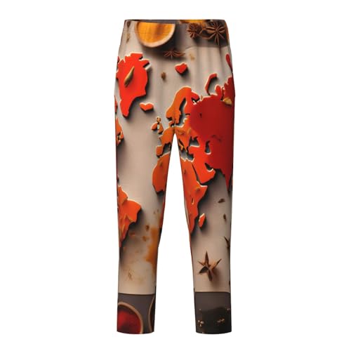 Pantalon de pyjama carte du monde pour s'endormir et voyager