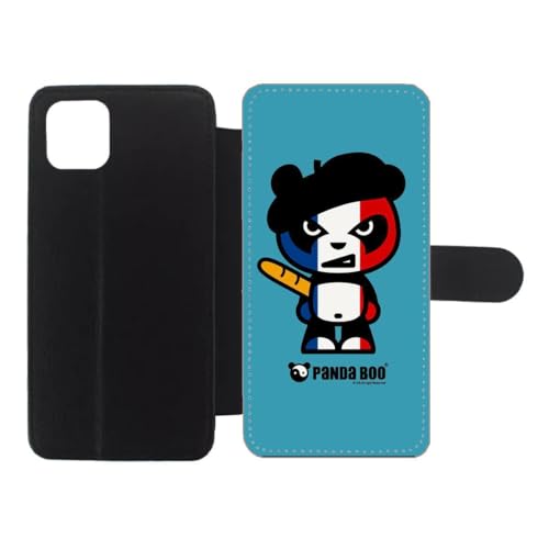 Étui iPhone 11 Panda Boo au Café : Housse Cuir à Fermeture Magnétique