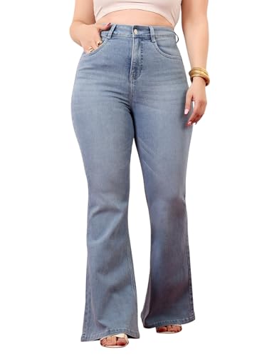 Image of Miss Chase A+ Women's Bootcut High Rise Regular Length Stretchable Denim Jeans