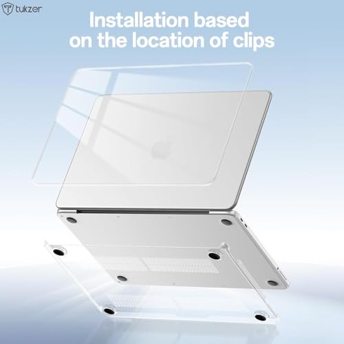 Image of Tukzer Transparent Hard Shell Cover Compatible with Apple 2026 MacBook Neo Case 13 inch Mac Laptop A3404 with A18 Pro Chip & 13 inch Liquid Retina Display, Plastic Snap-on Cover Smooth Skin-Crystal Clear