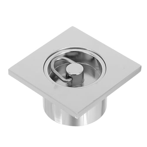 Siphon de sol inoxydable avec filtre anti-cheveux et bride pour douche