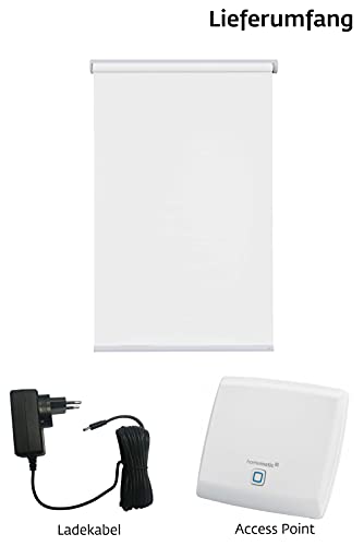Store enrouleur électrique blanc polyester 120x180 contre éblouissement - 4