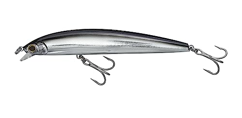 Yo-Zuri Hydro Minnow LC Floating Lure, 6", Black Silver, 6 "
