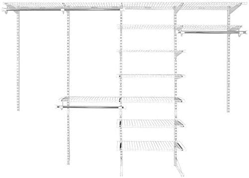 Rubbermaid Fasttrack Closet Shelving, 6-10 Foot, White