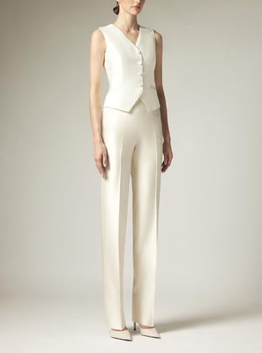 Women's Shiny Satin Suit 3 Piece Slim Fit Set Formal Jacket Pants Vest Sets for Women Suits Dinner4