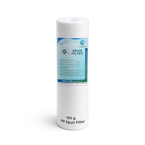 Image of 10 Inch 5 Micron PP Spun Sediment Filter for Water Purifier - 1 Pack | 150g High-Density | Food-Grade Material | Universal Fit | Compatible with 10 Inch Pre-Filter Housing