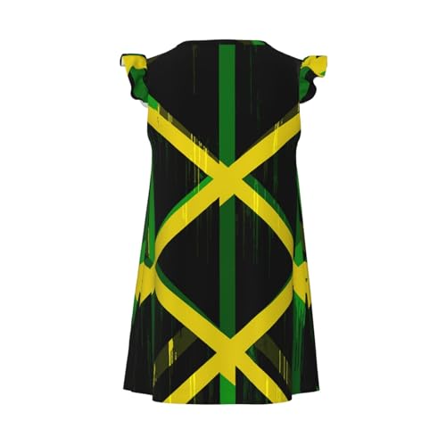 Augenstern Flutter Sleeve Nightgown Pajama Gown Jamaica Splash Watercolor Easy Pull-On Sleepwear Nightdress2