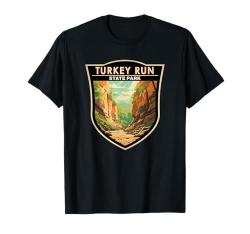 Turkey Run State Park Indiana Badge Vintage T-Shirt