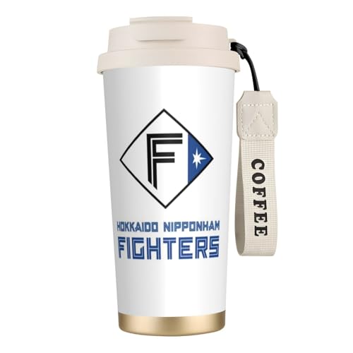 ステンレスカップ 北海道日本ハムファイターズ 車用タンブラー 大容量 マグボトル 水筒 車用コップ おしゃれ 大容量 保冷 保温 真空断熱 ストロー付き 蓋付き 直飲み ウォーターボトル 持ち運び便利 男女兼用 プレゼント オフィス 家庭用 車載用 500