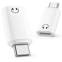 Obcxin USB C auf Lightning Audio Adapter, Typ C auf Lightning Kopfhörer Adapter für iPhone 16/15 Pad Air/Mini 6 Samsng, Hi-Fi Klangqualität, Nicht zum Lade/Datenübertragung, Weiß