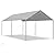 Quictent 10x15 ft Heavy Duty Car Canopy Galvanized Frame Carport Outdoor Party Tent Boat Shelter with 3 Reinforced Steel Cables - Grey