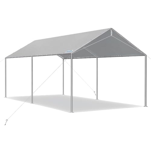 Quictent 10x15 ft Heavy Duty Car Canopy Galvanized Frame...