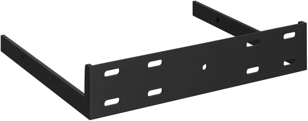 vidaXL Stylish Floating Corner Shelf - 13.8"x13.8"x1.5" - Quality Honeycomb MDF, Sturdy Metal - Black - Wall Mount - Modern Decor Display