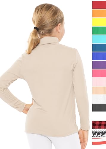 Image of STRETCH IS COMFORT Girl's Oh So Soft Long Sleeve Turtleneck | Youth Size 2-16