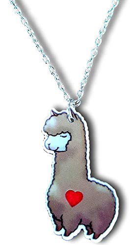 Preisvergleich Produktbild Pashal Liebe Herz Acryl Charm Llama Halskette für Mädchen