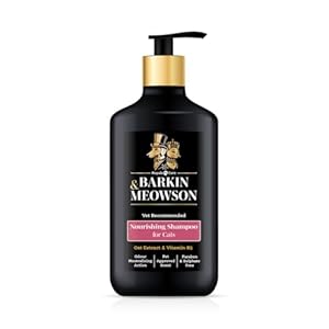 Barkin & Meowson Nourishing Shampoo for Cats 350ml / 11.83 fl.oz – Oat Extract for Sensitive Skin, Pet-Friendly Scent