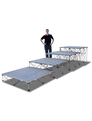 Kit palco pieghevole portatile, modulare, per matrimoni ed eventi all'aperto, facile installazione e trasporto