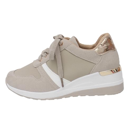 Chaussures Compensées Fermées Chaussures Aponévrosite Gym Outdoor Plat Baskets Athlétisme Aponévrosite Randonnée Femme Pieds Larges Sneakers Randonnée...