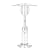Fire Sense 61322 Portable Patio Heater Outdoor Tabletop Lightweight Propane 10,000 BTU Auto-Shutoff Valve ODS Compliant - Hammer Tone Bronze