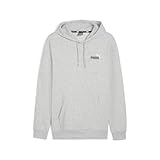 puma felpa con cappuccio ess+ small logo da uomo l light gray heather