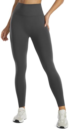 PERSIT Seamless Gym Leggings for Women High Waist Tummy Control Yoga Pants Womens Workout Running Activewear Leggings UK Dark Shadow Grey S