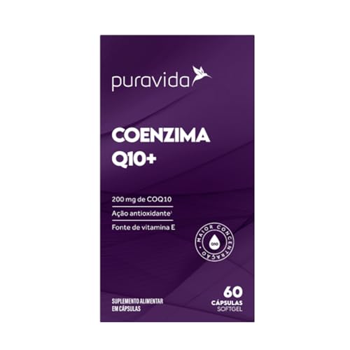 Coenzima Q10+ 200mg + Vitamina E - 60 Cápsulas - Puravida