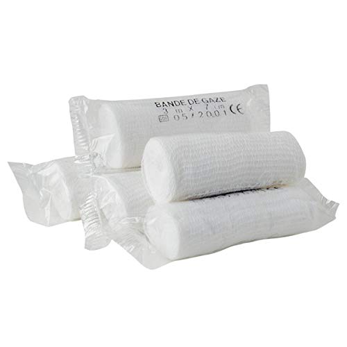 Visiodirect Lot de 10 Bandes de Gaze