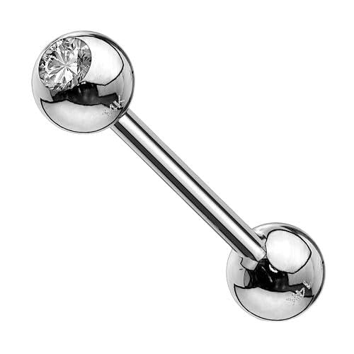 Taffstyle Piercing Zungenpiercing Ohrpiercing Barbell 14 Karat Echt Gold 585 Stab