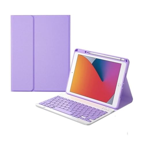 Funda con teclado para iPad Air 5 y 4 de 10.9 pulgadas en color morado YSJX