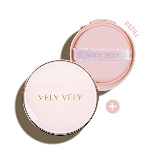 VELY VELY Aura Glow Cushion 17g (23 Natural) Single + Refill - Moisturizing, UV block