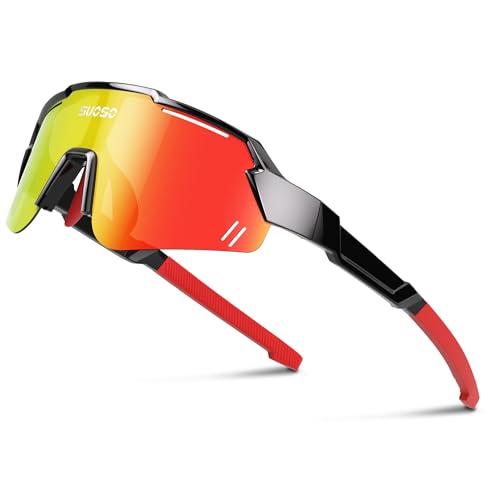Image of suoso Kids Sports Polarized Sunglasses: Youth Baseball Sun Glasses Cycling Glasses for Boys Girls Age 6-12 Lightweight TR90