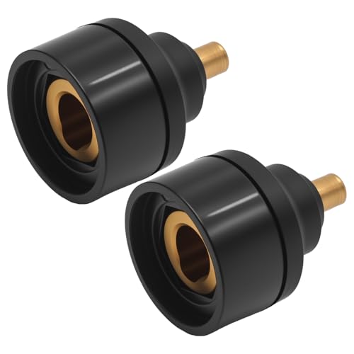 Image of Aynaxcol 2Pcs Brass Adapter Connectors, 10/25 Male to 35/50 Female, TIG Welding Torch Connector Adapter for Welding and Plasma Cutting Machines