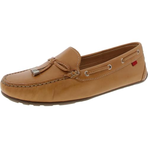 MJNY Womens Casual Comfortable Genuine Leather Lightweight Driving Moccasins Classic Fashion Tiebow Slip On Ladies Driving Loafer Flat Shoes