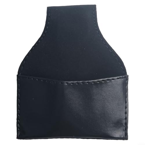 Fauhapyway Porte-craie de billard en cuir synthétique avec clip de ceinture, pochette compacte pour accessoires de queues de billard pour joueurs, noir
