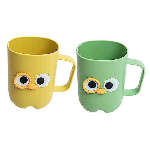 RORPOIR 2 Piezas Vaso de baño Cepillo de Tubos con Hielo zalamero dispensador Boca nezeni Cosmetics Vasos plástico Taza para baño Soporte para Pasta de páginas Reutilizable