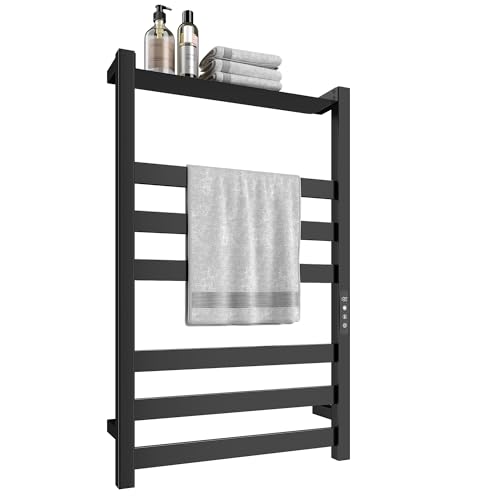 Colliford Towel Warmer,Stainless Steel Towel Warmer Rack for Bathroom -6 Bars with Shelf Wall...