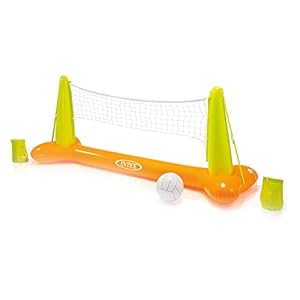 Intex 56508NP – Aufblasbares Volleyballnetz-Set, Vinyl, Mehrfarbig, 239x64x91 cm