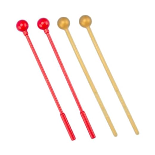 Vaguelly 2pares Baquetas Para Percusión Mazas De Abs Duraderas Para Carillón y Xilófono Sticks Versátiles Para Bateristas y Música