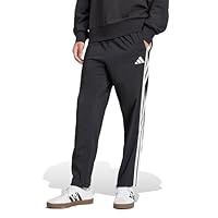 adidas Men's Essential Three Stripes Stanford Pant Open Hem, Black/White, XL