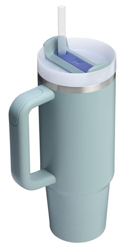 Image of STANLEY Quencher H2.0 Tumbler with Handle and Straw 30 oz | Flowstate 3-Position Lid | Cup Holder Compatible for Travel | Insulated Stainless Steel Cup | BPA-Free | Exclusive Blue Cactus