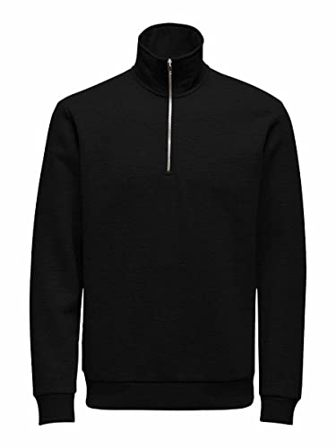ONLY&SONS Herren ONSCERES Life Half Zip Sweat NOOS Pullover, Black, XL Cover