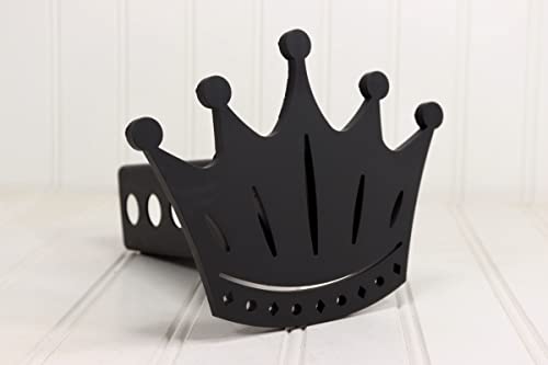 Custom Hitch Covers 12952- Matte Black Crown Detailed Hitch Cover, 2" #TOP20