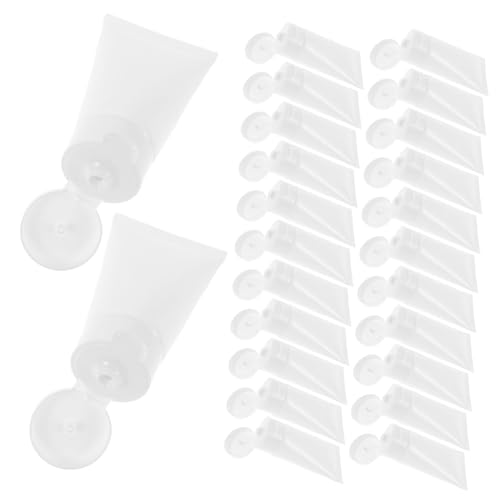 HAPINARY 50 Pezzi Bottiglie Viaggio Vuote e Ricaricabili in Plastica PE Tubetti Morbidi per Lozione Mani e Detergente Design Anti-perdita e Riutilizzabile per Viaggi
