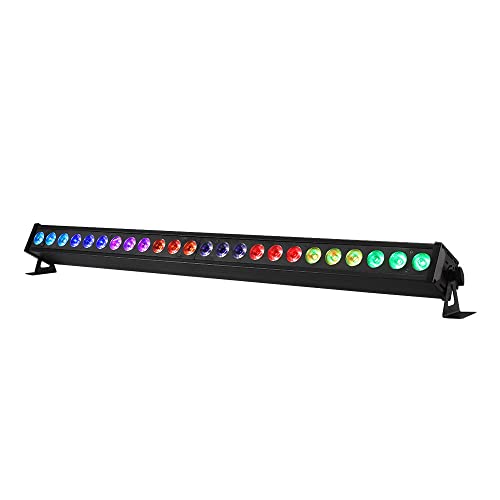 Stage Lights DJ Lights Bar, Gruolin 40â 24PCS*12W RGBA +UV 5-in-1 Led Wall Washer Light Bar, DMX Control Auto Play Sound Activated Uplight Bar for Wedding Church Disco Party Stage & DJ Lighting
