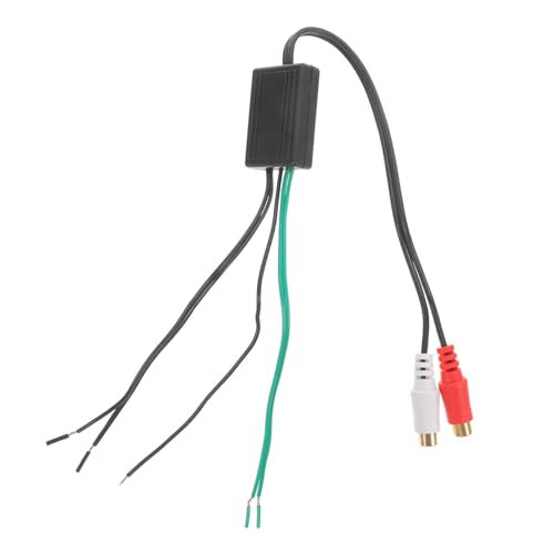 Cabilock adaptador de cable de altavoz cable de audio del coche estruendo cable de altavoz de subgraves auto para vocero accesorio de audio Cable de audio estéreo el plastico Negro